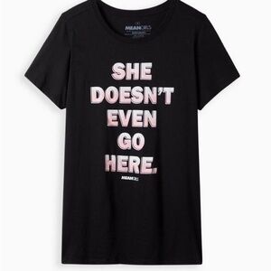 Torrid Slim Fit Crew Tee - Signature Jersey Mean Girls Black
